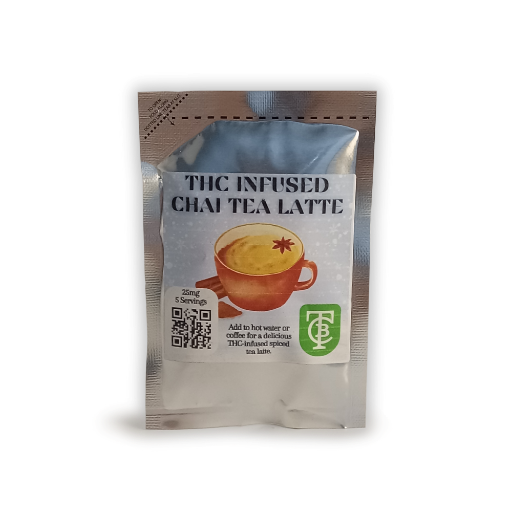 THC Infused Chai Tea Latte Mix 25mg / 5 servings Twin Cities Botanicals